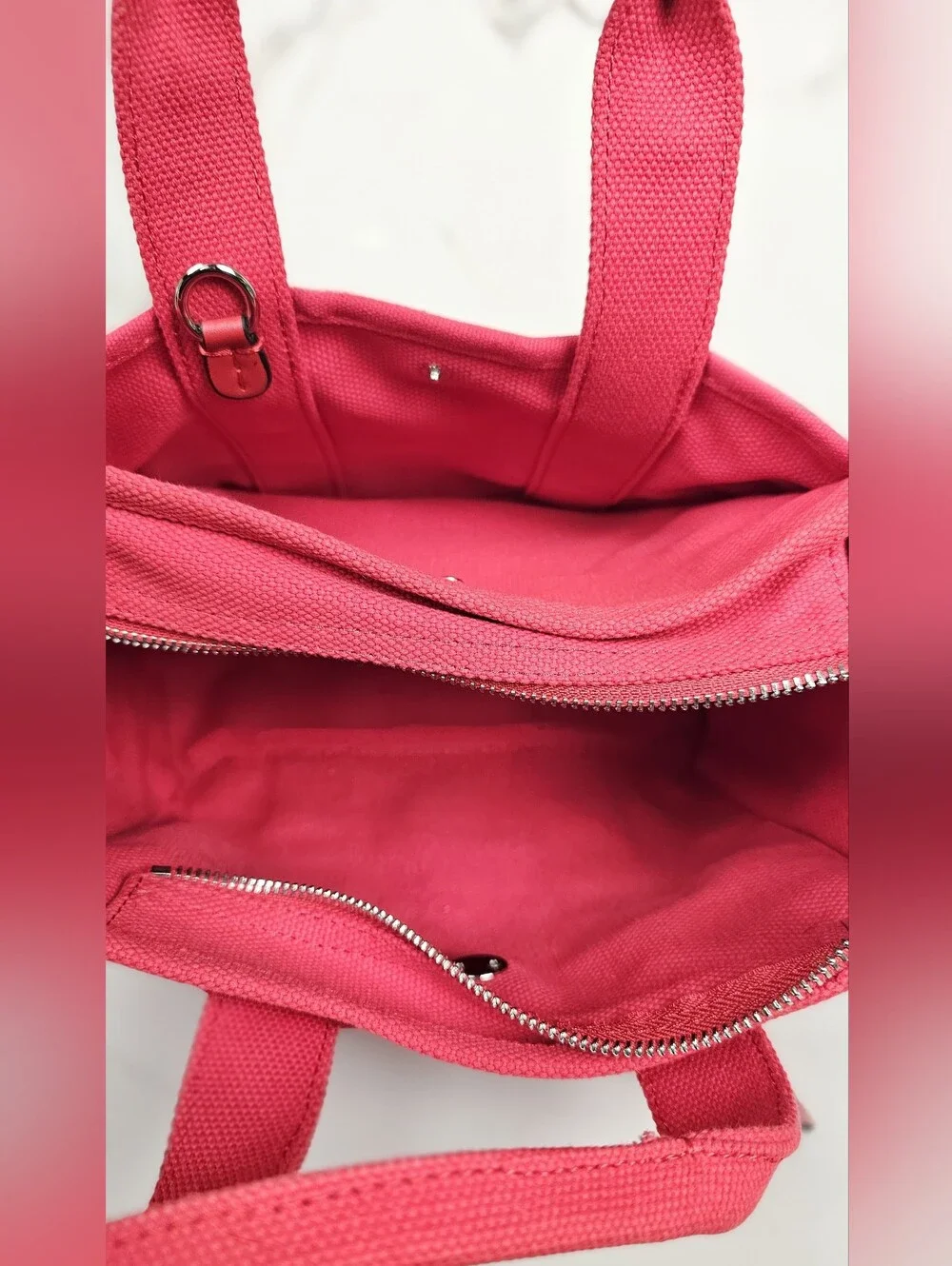 Coach Canvas Tote Bag Red New York Logo Crossbody Shoulder Purse‎